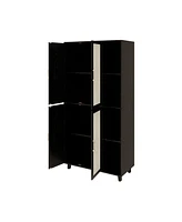 Mondawe 4 Door Cabinet with 4 Shelves with 4 Adjustable Inner Shelves