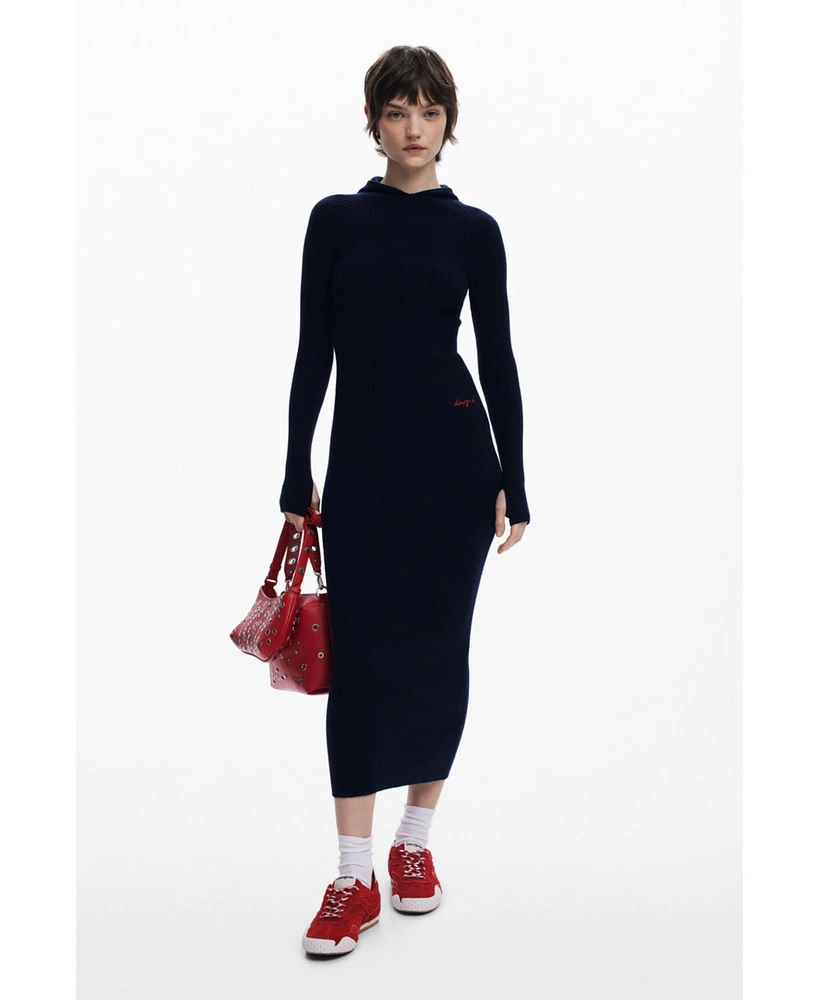 Desigual Women's Fitted dress with hood