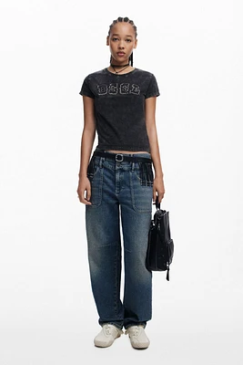 Desigual Women's Logo studded shirt