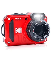 Kodak Pixpro WPZ2 16MP Full Hd Waterproof Rugged Digital Camera, Red, Bundle with 32GB Memory Card and Camera Bag