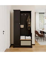 Mondawe 1 Door Closet, Suitable for Living Room, Entryway, Bedroom