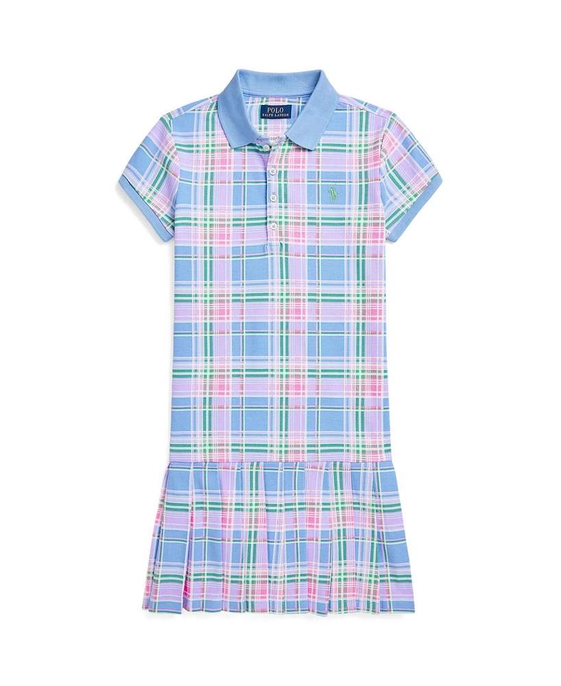 Polo Ralph Lauren Big Girls Plaid Mesh Dress
