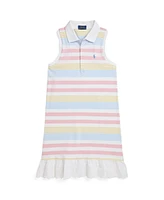 Polo Ralph Lauren Big Girls Striped Stretch Mesh Dress