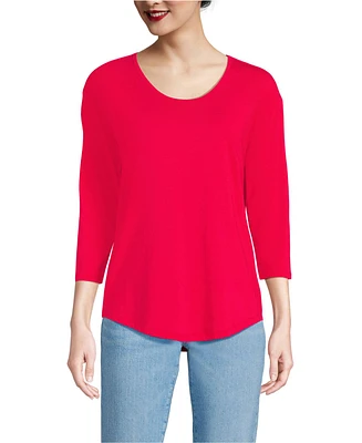 Lands' End Women's 3/4 Sleeve Lightweight Jersey Tunic