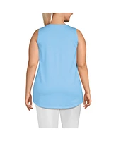 Lands' End Plus Supima Cotton Tunic Tank Top