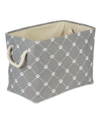 Bone Dry Collapsible Pet Storage Bin Trellis Paw Print