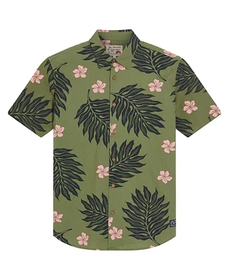 Ben Sherman Men's Botanical Print Short Sleeve Shirt