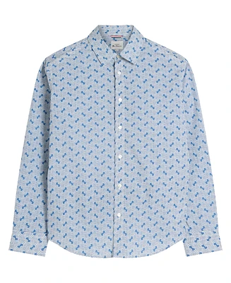 Ben Sherman Men's Linear Print Long Sleeve Shirt