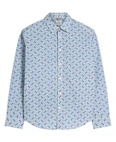 Ben Sherman Men's Linear Print Long Sleeve Shirt