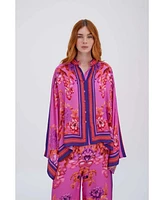 Raishma Studio Women's Alisa Pink Viscose Shirt