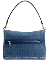 Coach Denim Chain Tabby 30 Shoulder Bag