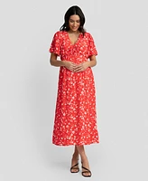 Seraphine Women's Maternity Nursing Midi Dress
