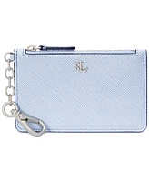 Lauren Ralph Textured Leather Zip Card Case