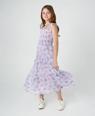 Rare Editions Big Girls Floral Burnout Maxi Dress