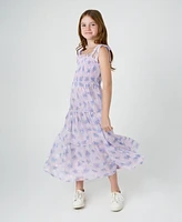 Rare Editions Big Girls Floral Burnout Maxi Dress