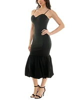 Katia Rae Women's Fitted Bubble-Hem Midi Dress