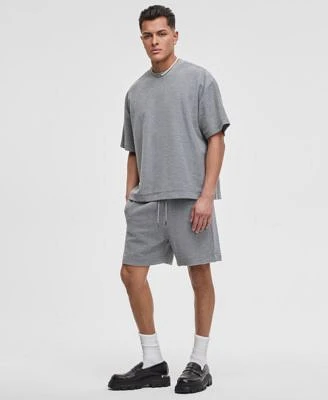 Mode Of One Mens Oversized Fit Textured Sweatshirt Regular Fit 7 Reverse French Terry Shorts Exclusively At Macys