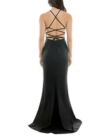 Juniors' Sleeveless Lace-Up-Back Gown, Created for Macy's