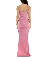 Emerald Sundae Juniors' Sleeveless Twisted-Front Gown