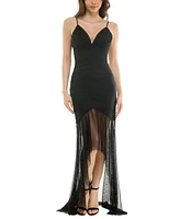 Juniors' Lace-Up-Back High-Low Gown, Created for Macy's