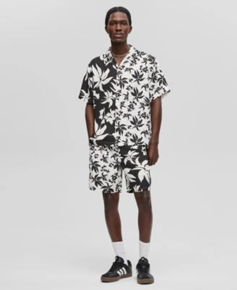 Mode Of One Mens Palm Reverse Button Up Shirt Shorts Exclusively At Macys