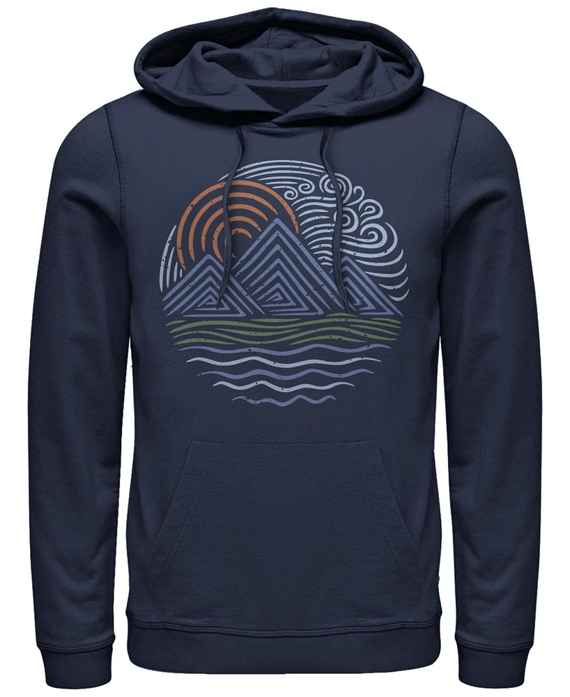 Generic Additude Men's Outdoor Waves Fleece Pullover Hoodie