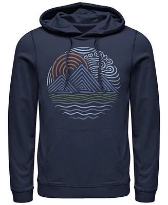 Generic Additude Men's Outdoor Waves Fleece Pullover Hoodie