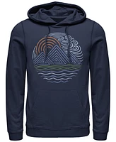 Generic Additude Men's Outdoor Waves Fleece Pullover Hoodie