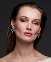 Eliot Danori Silver-Tone Cubic Zirconia Vine Front-to-Back Hoop Earrings, Exclusively at Macy's
