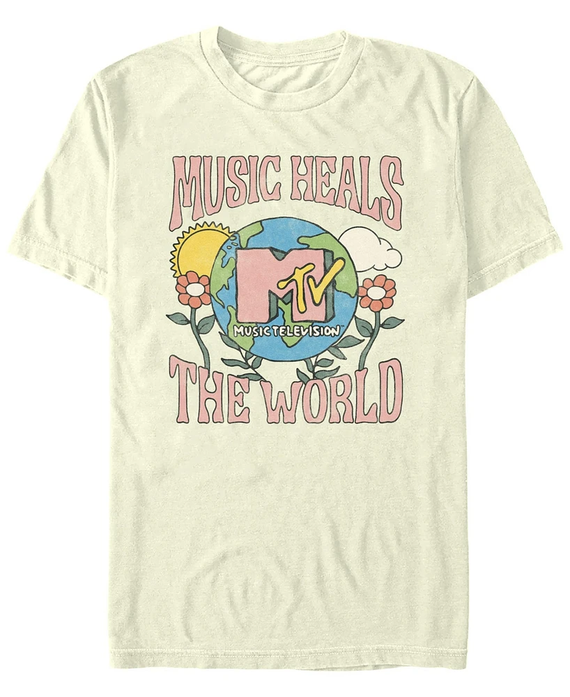 Mtv Men's Music Heals Short Sleeve T-Shirt