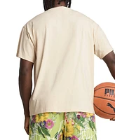 Puma Men's Dunked Floral Oversized-Fit Graphic T-Shirt