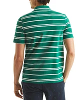 Nautica Men's Short Sleeve Striped Polo Shirt