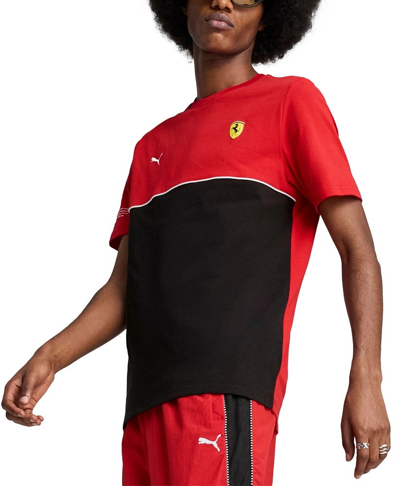 Puma Men's Scuderia Ferrari Regular-Fit Colorblocked Race T-Shirt