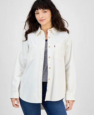 Levi's Women's Iris Button-Front Cotton Overshirt