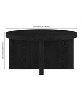Hudson & Canal 33" Elna Wide Round Coffee Table