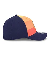 New Era Men's Navy/Orange Houston Astros 2025 Batting Practice 9FORTY M-Crown Adjustable Hat