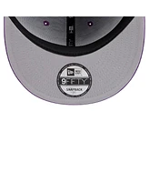 New Era Men's Purple Los Angeles Lakers Throwback Display Corduroy 9FIFTY Snapback Hat
