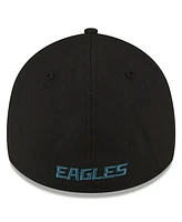 New Era Men's Black Philadelphia Eagles Super Bowl Lix Champions Side Patch 39THIRTY Flex Hat