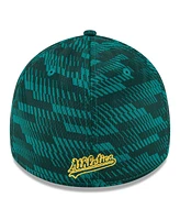 New Era Men's Green Athletics 2025 Mlb Clubhouse 39THIRTY Flex Hat