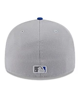 New Era Men's Gray/Royal York Mets 2025 Batting Practice Low Profile 59FIFTY Fitted Hat