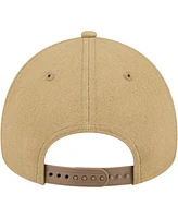 New Era Men's Khaki Boston Red Sox Logo Essentials 9FORTY A-Frame Adjustable Hat
