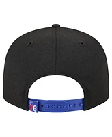New Era Men's Black/Royal Philadelphia 76ers Sport Night Splatter 2-Tone 9FIFTY Snapback Hat