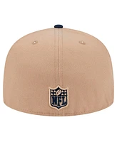 New Era Men's Tan Tennessee Titans Logo Main 59FIFTY Fitted Hat