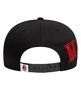 New Era Men's Black/Denim Ac Milan 9FIFTY Stretch-snap Adjustable Hat