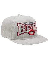New Era Men's Gray Cincinnati Reds Corduroy Golfer Snapback Hat