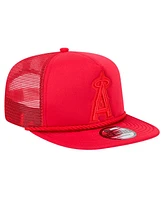 New Era Men's Red Los Angeles Angels Tone Foam Meshback Golfer Snapback Hat