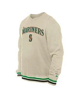 New Era Men's Cream Seattle Mariners St. Patrick's Day Twill Pullover Sweatshirt