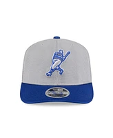 New Era Men's Gray/Royal Milwaukee Brewers 2025 Batting Practice 9SEVENTY Stretch-Snap Trucker Hat