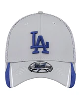 New Era Men's Gray Los Angeles Dodgers Linear 39THIRTY Flex-Fit Hat