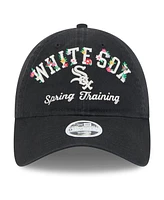 New Era Women's Black Chicago White Sox 2025 Spring Training Floral 9TWENTY Adjustable Hat